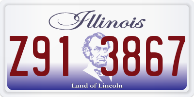 IL license plate Z913867
