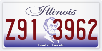 IL license plate Z913962