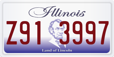 IL license plate Z913997