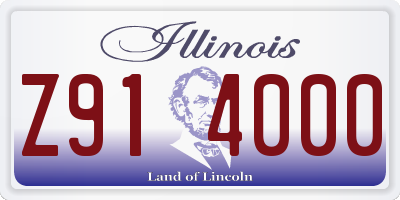 IL license plate Z914000