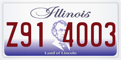 IL license plate Z914003
