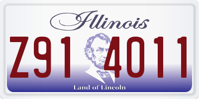 IL license plate Z914011