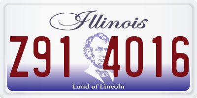 IL license plate Z914016