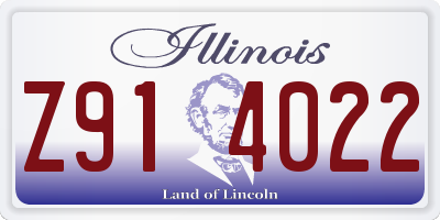 IL license plate Z914022
