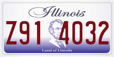 IL license plate Z914032