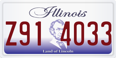 IL license plate Z914033
