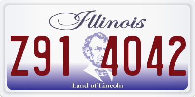 IL license plate Z914042