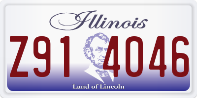 IL license plate Z914046