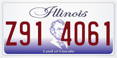 IL license plate Z914061