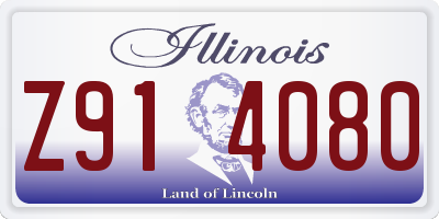 IL license plate Z914080