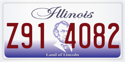 IL license plate Z914082