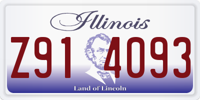 IL license plate Z914093