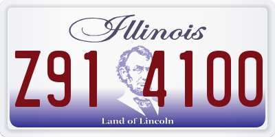 IL license plate Z914100