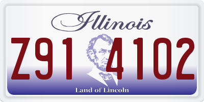 IL license plate Z914102