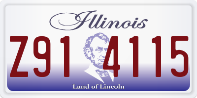 IL license plate Z914115
