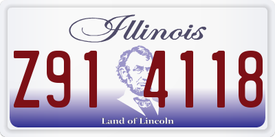 IL license plate Z914118