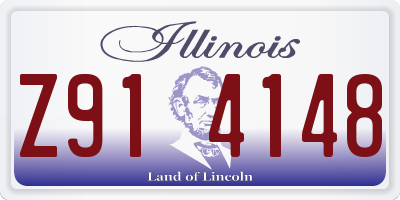 IL license plate Z914148