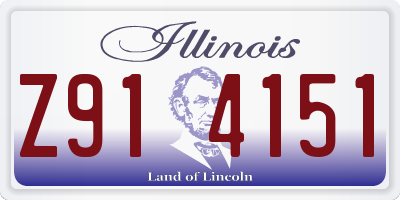 IL license plate Z914151