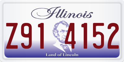 IL license plate Z914152