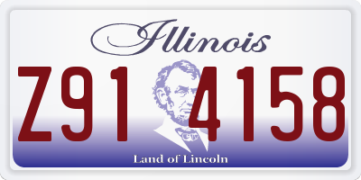 IL license plate Z914158