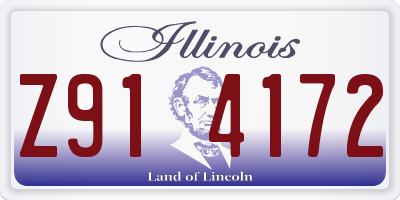 IL license plate Z914172