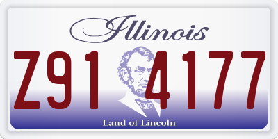 IL license plate Z914177