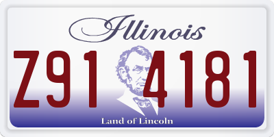 IL license plate Z914181