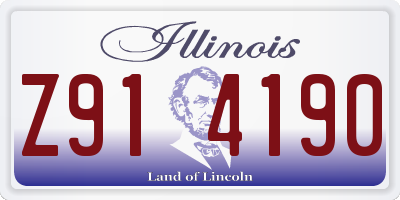 IL license plate Z914190