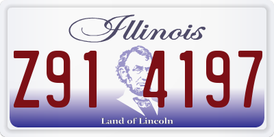 IL license plate Z914197