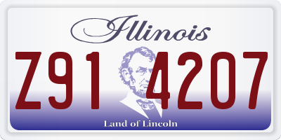 IL license plate Z914207