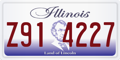 IL license plate Z914227