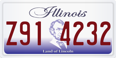 IL license plate Z914232