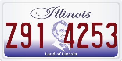 IL license plate Z914253