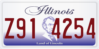 IL license plate Z914254