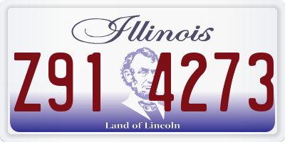IL license plate Z914273