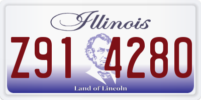 IL license plate Z914280