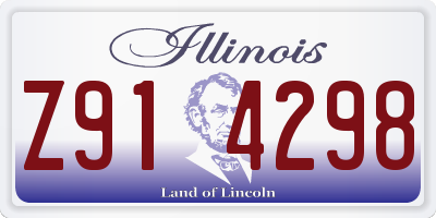 IL license plate Z914298