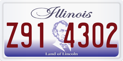 IL license plate Z914302