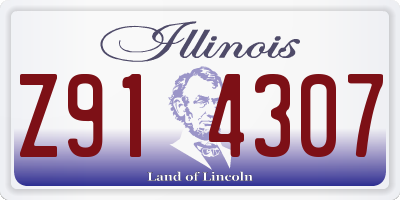 IL license plate Z914307