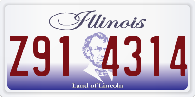 IL license plate Z914314