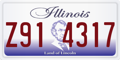 IL license plate Z914317