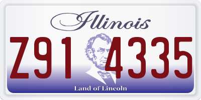 IL license plate Z914335