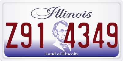 IL license plate Z914349