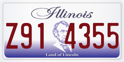 IL license plate Z914355