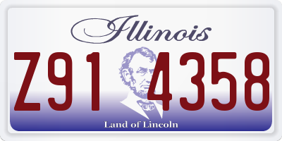 IL license plate Z914358