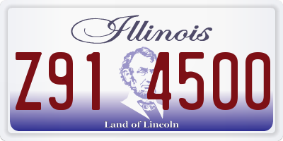 IL license plate Z914500