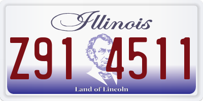IL license plate Z914511