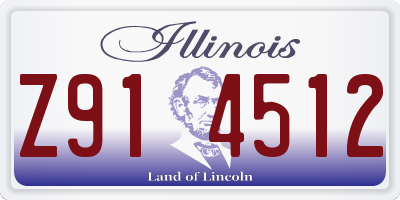 IL license plate Z914512
