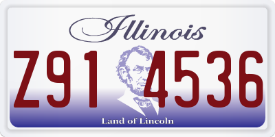 IL license plate Z914536