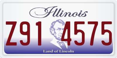 IL license plate Z914575